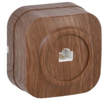 РТ20-ХД Розет. 1-ая телеф. о/у GLORY дуб  ETH10-K24  IEK