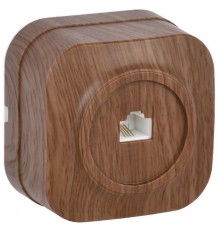 РТ20-ХД Розет. 1-ая телеф. о/у GLORY дуб  ETH10-K24  IEK