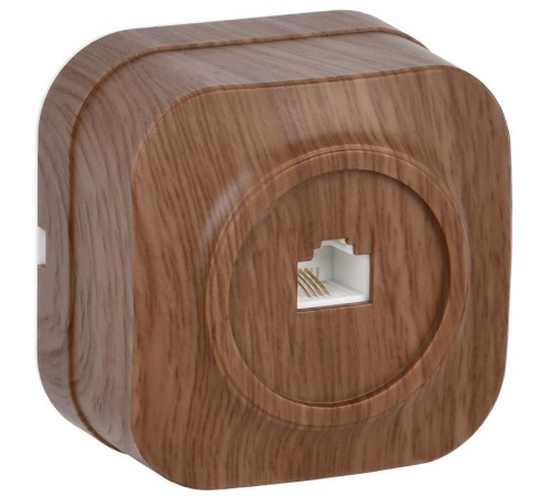 РТ20-ХД Розет. 1-ая телеф. о/у GLORY дуб  ETH10-K24  IEK