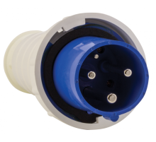 Вилка переносная 033 2Р+РЕ 63А 220В IP67 EKF PROxima  ps-033-63-220  EKF
