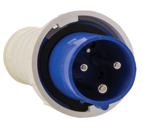 Вилка переносная 033 2Р+РЕ 63А 220В IP67 EKF PROxima  ps-033-63-220  EKF