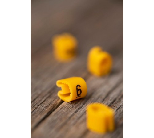 Маркер-кабельный 4,0кв.мм "6"(500шт.) (ЕС-2) EKF PROxima  plc-KM-4-6  EKF