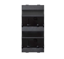 Simon Connect Наклонный адаптер на 2хRJ45 коннектора, S-модуль, графит  S80B-14  Simon