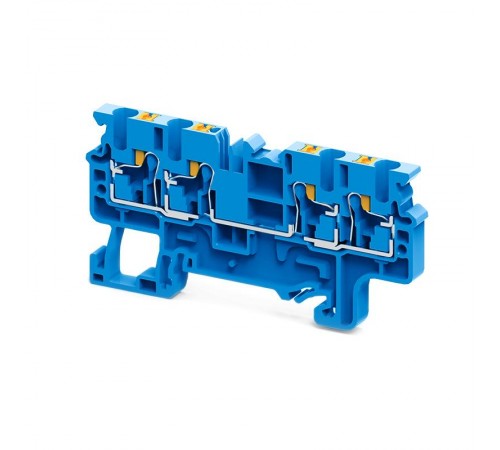 Клемма с 4-мя контактами push-in OptiClip СP-2,5-QUATTRO-(0,2-2,5)-I-BU-синий  331847  КЭАЗ