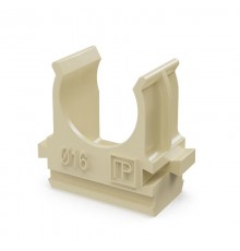 Крепеж-клипса для труб негорючая (НГ) атмосферостойкая сосна в малой упаковке d16 мм (10шт/1000шт уп/кор)  PR13.02771  Промрукав