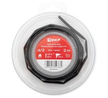 Термоусаживаемая трубка ТУТ нг 4/2 черная ролик 2 м tut-4-b-bEKF