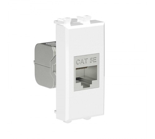 Компьютерная розетка RJ-45 без шторки модульная, кат.5е экранированная, "Avanti", "Белое облако", 1 модуль  4400761  DKC