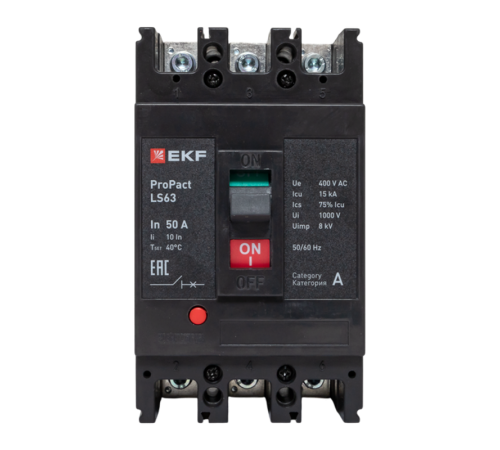 Выключатель автоматический LS63 15кА 3P 50А ProPact  mccb-63-15-3-50-ls  EKF