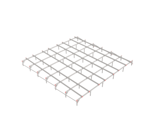 Опорная конструкция для установки оборудования TECHNORAPTOR 6000х6000  KM-TR-SSEI-6000-6000  КМ - профиль