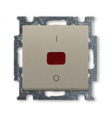 ABB Basic 55 Шампань Выключатель 1-клавишный 2-полюсный, 20A  1020-0-0091   2CKA001020A0091  ABB