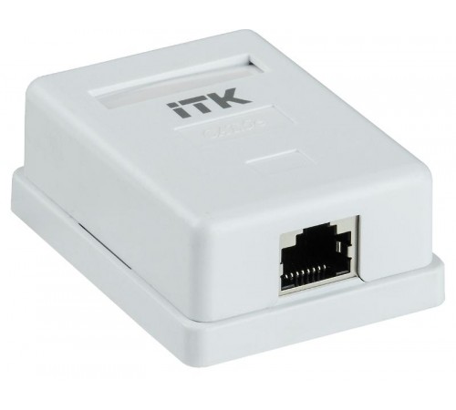 Настенная инф. розетка RJ45 кат. 5E FTP 1-порт  CS2-1C5EF-12  ITK