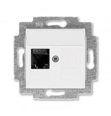 ABB Levit Белый Розетка комп. RJ45 категория 6 и заглушка  5014H-A61017 03W  2CHH296117A6003  ABB