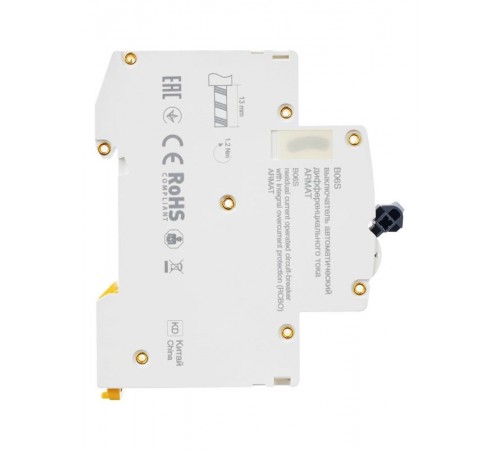 Выключатель автоматический дифференциального тока АВДТ B06S 1P+NP C25 30мА тип A (18мм) ARMAT IEK  AR-B06S-1N-C25A030  IEK