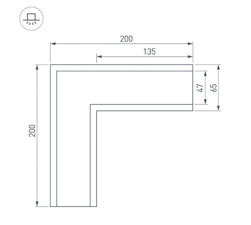 Угол SL-LINIA65-F (arlight, Металл)  030126  Arlight