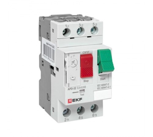 Автомат пуска двигателя АПД-32 0,4-0,63А EKF  apd-me-0.63  EKF