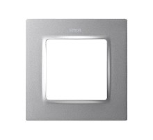 Рамка на 1 пост цвета холодный алюминий S82 Concept  8200617-093  Simon
