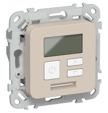 FLITE Термостат электронный с дисплеем 16А Т-ФлЛ льняной  FI-RT11-K88  IEK