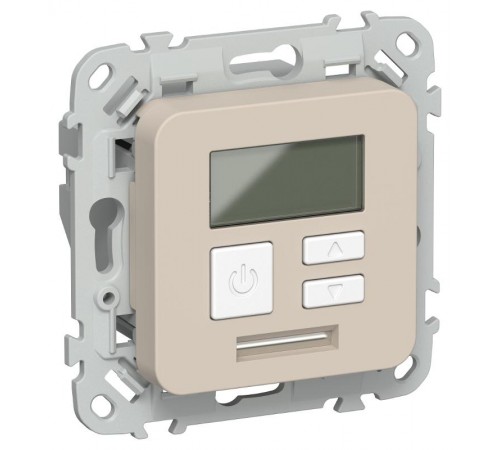 FLITE Термостат электронный с дисплеем 16А Т-ФлЛ льняной  FI-RT11-K88  IEK