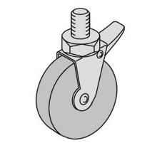 Ролики транспортировочные d 80мм с тормозами (4шт)  EV1006  ABB