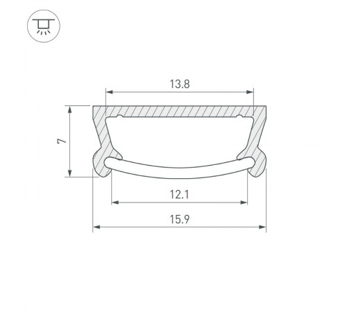 Профиль TM-2000 (CT) ANOD  017796  Arlight