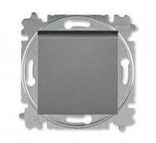 ABB Levit Сталь / дымчатый чёрный Выключатель 1-кл. двухполюсный  3559H-A02445 69W  2CHH590245A6069  ABB