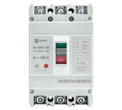 Выключатель автоматический ВА-99М 100/160А 3P 18кА EKF Basic  mccb99-100-160mI  EKF