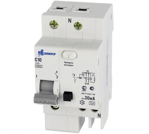Выключатель автоматический дифференциального тока АВДТ-063Про, 1P+N, 16А, Idn-30mA, тип А  7000671  Контактор (Legrand)