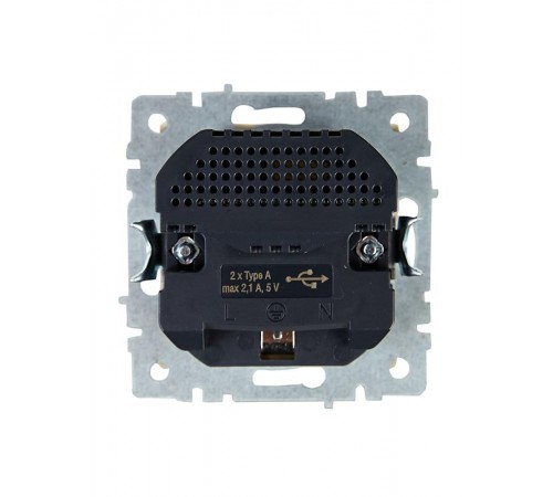 BRITE Розетка с заземлением со шторками 16А с USB A+A 2,1А РЮш10-1-БрКр бежевый  BR-R14-16-U21-D21-K10  IEK