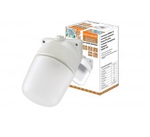 Светильник пылевлагозащищенный под лампу "банник" НПБ400-1П настенный, наклонный белый, IP54, 60 Вт, осн--поликарбонат, Народный  SQ0303-1502  TDM