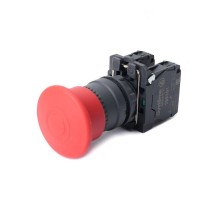 Кнопка аварийного останова SB5 в сборе 22мм 40мм тяни-толкай пластик 1НО+1НЗ  SB5AT845  SE