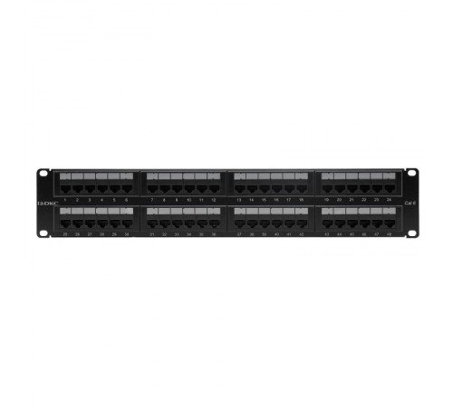 Патч-панель 19",2U,CAT6, 48 портов RJ45, неэкранированная  RN6PPU242  DKC