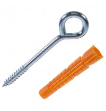 Шуруп-кольцо 8х80 с универсальным дюбелем 12,0х71 (2шт) - пакет  109502  Tech-KREP