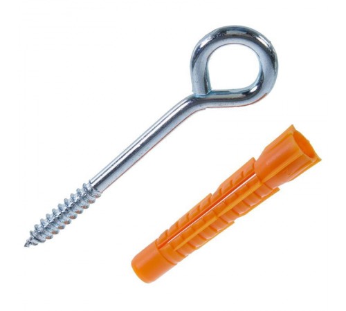 Шуруп-кольцо 8х80 с универсальным дюбелем 12,0х71 (2шт) - пакет  109502  Tech-KREP