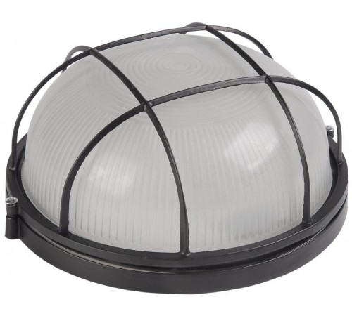 Светильник для ЖКХ НПП 1102 100Вт Е27 IP54 черный/круг с реш.  LNPP0-1102-1-100-K02  IEK