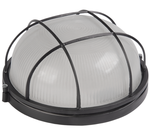 Светильник для ЖКХ НПП 1102 100Вт Е27 IP54 черный/круг с реш.  LNPP0-1102-1-100-K02  IEK