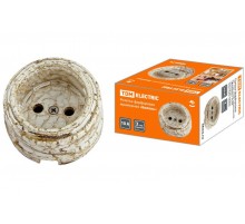 Розетка фарфоровая 2П 10А 250В мраморная "Болонь"  SQ1820-0006  TDM