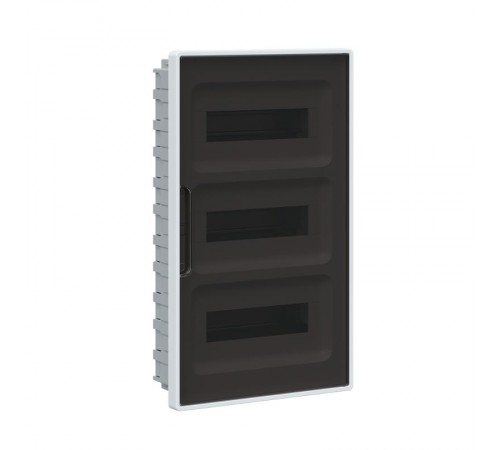 Щиток 36 мод встраиваемый для полых стен FRAME, белый, с тонированной  дверцей, с 4 шинами PEN (2шт на 8 отв. и 2шт на 10 отв.)  F36B3WD  DKC