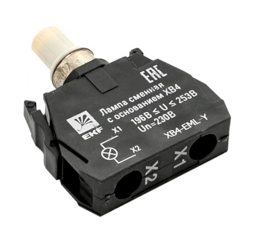 Лампа сменная c основанием XB4 желтая 230В EKF PROxima    XB4-EML-Y   EKF 