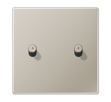 Центральная плата, 1 пост, 2 тумблера, цилиндр с окошком; металлическое исполнение; нержавеющая сталь; серия LS  ES12-5KOR1  Jung