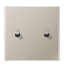 Центральная плата, 1 пост, 2 тумблера, цилиндр с окошком; металлическое исполнение; нержавеющая сталь; серия LS  ES12-5KOR1  Jung