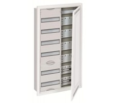 Шкаф 72М в нишу с медиапанелями 984х560х120 с расстоянием между DIN-рейками 125 мм и самозажимными клеммами N/PE и Wi-Fi дверью с вент. отверстиями U6