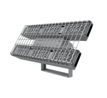 Cветильник cветодиодный Fizruk спортивный 150Вт 4000К CRI90 накладной IP65 с поворот.кронштейном защит.решеткой 120 градусов RAL7045  V1-E0-70706-04L