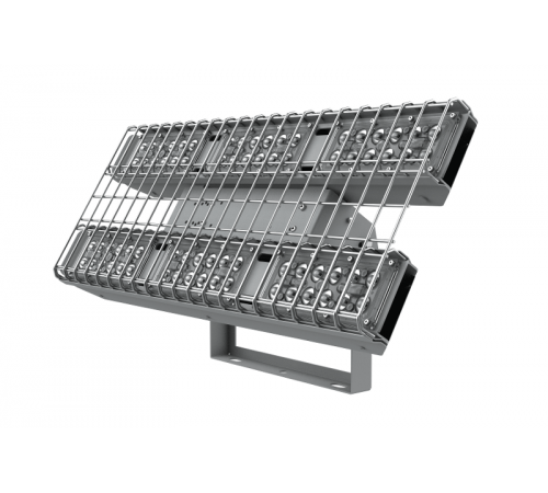 Cветильник cветодиодный Fizruk спортивный 150Вт 4000К CRI90 накладной IP65 с поворот.кронштейном защит.решеткой 120 градусов RAL7045  V1-E0-70706-04L