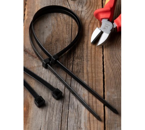 Хомут P6.6 стандартный (ч), 7.6x450 (100шт) FlexLock PROxima  plc-fl-ctsb-7.6x450  EKF