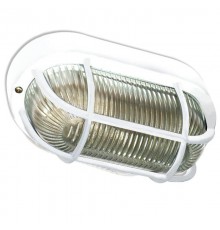 Светильник для ЖКХ под лампу "Фарпласт" Овал НБО 23-60-006 IP44 корпус с решеткой белый ГИ  1005500613  Элетех