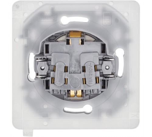 Inspiria Слоновая кость Розетка с крышкой с заземлением С/У со шторками 16А IP44 без рамки  673741  Legrand