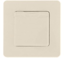 Inspiria Слоновая кость Розетка с крышкой с заземлением С/У со шторками 16А IP44 без рамки  673741  Legrand