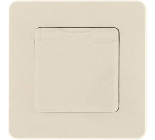 Inspiria Слоновая кость Розетка с крышкой с заземлением С/У со шторками 16А IP44 без рамки  673741  Legrand