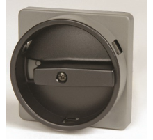 Серебряная площадка 67х67 - черная ручка B63 с замком 22мм для сер.АМ  AZ6501  DKC