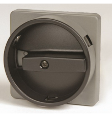 Серебряная площадка 67х67 - черная ручка B63 с замком 22мм для сер.АМ  AZ6501  DKC